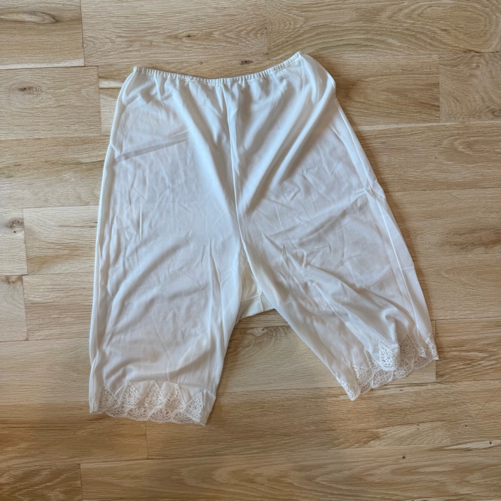 White Lace Trim Bloomers